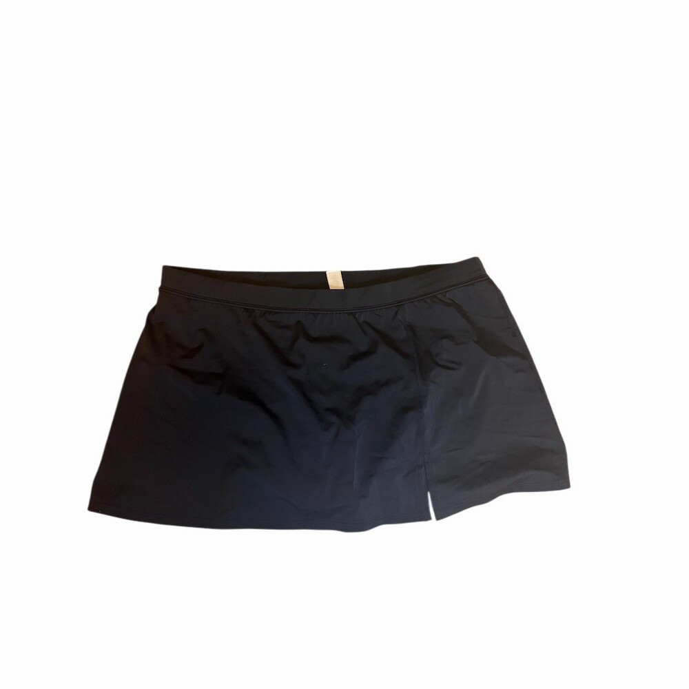 Bal Harbour Swim Skirtini Bottom Womens XL Black Swim Skirt Wide Waistband